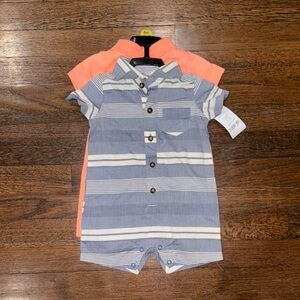 Carter's Orange and Blue Baby Romper Set